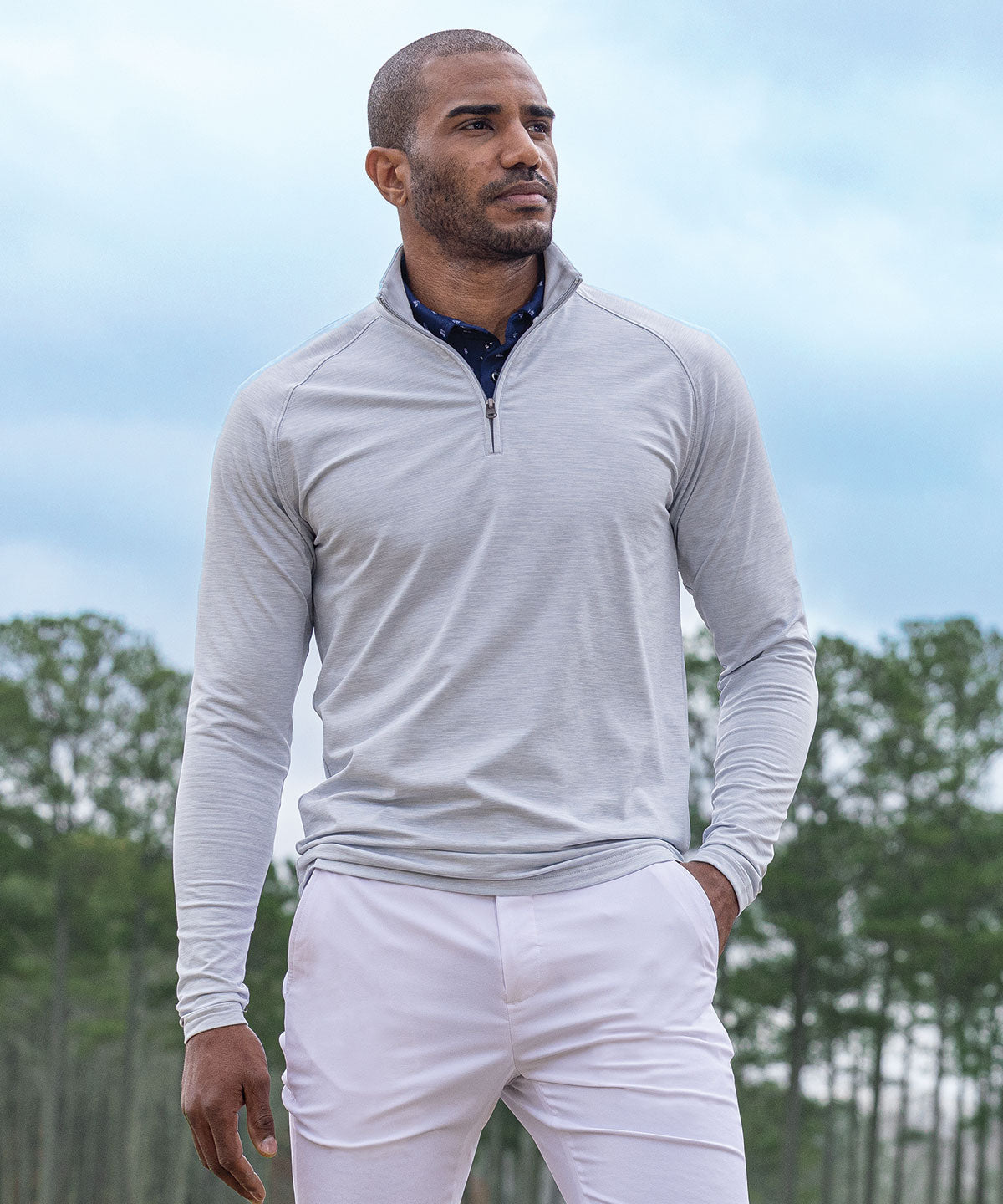 Men's Long Sleeve Quarter Zip Pullover