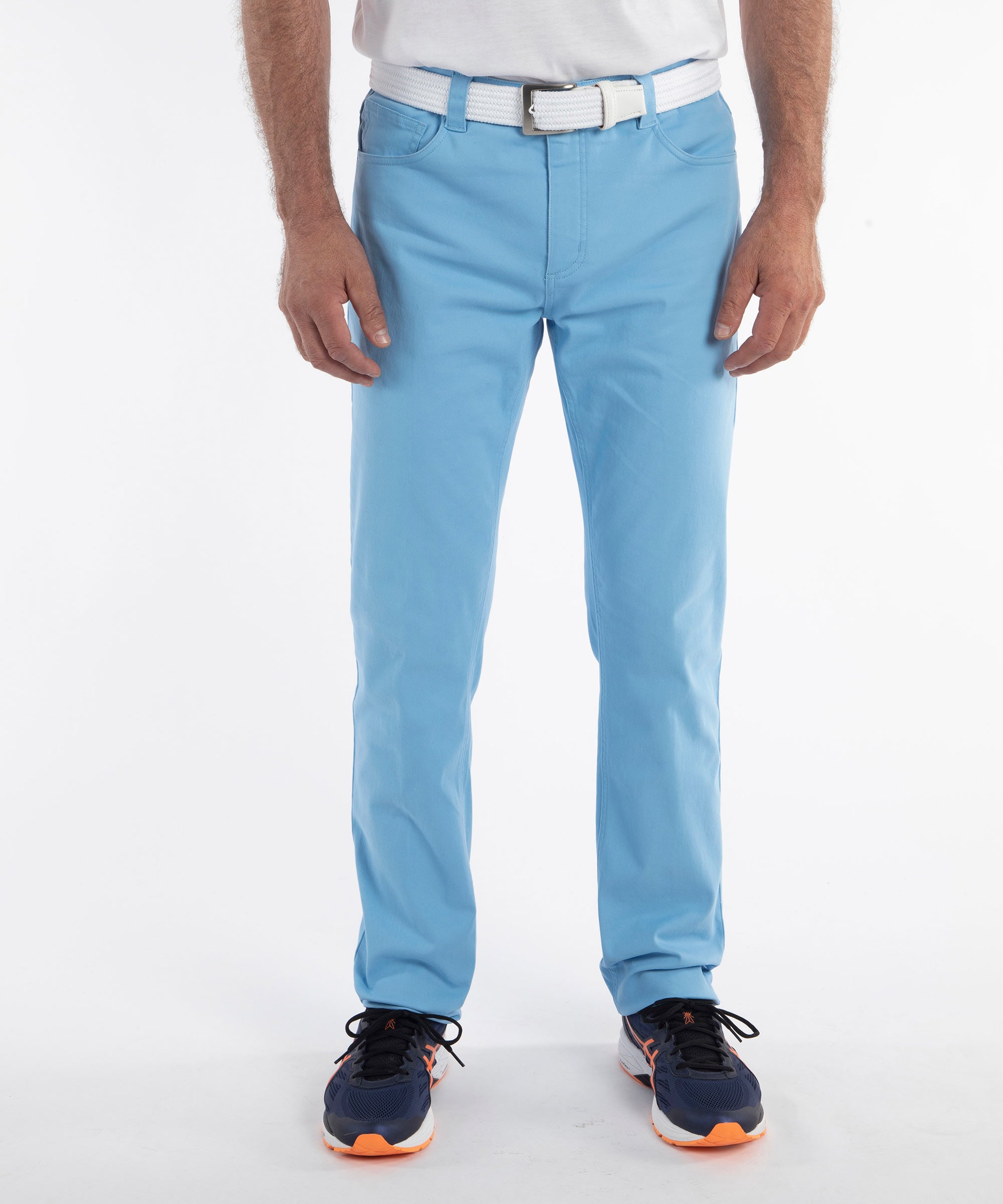 Faded Blue Faded Canvas Chino - Custom Fit Pants