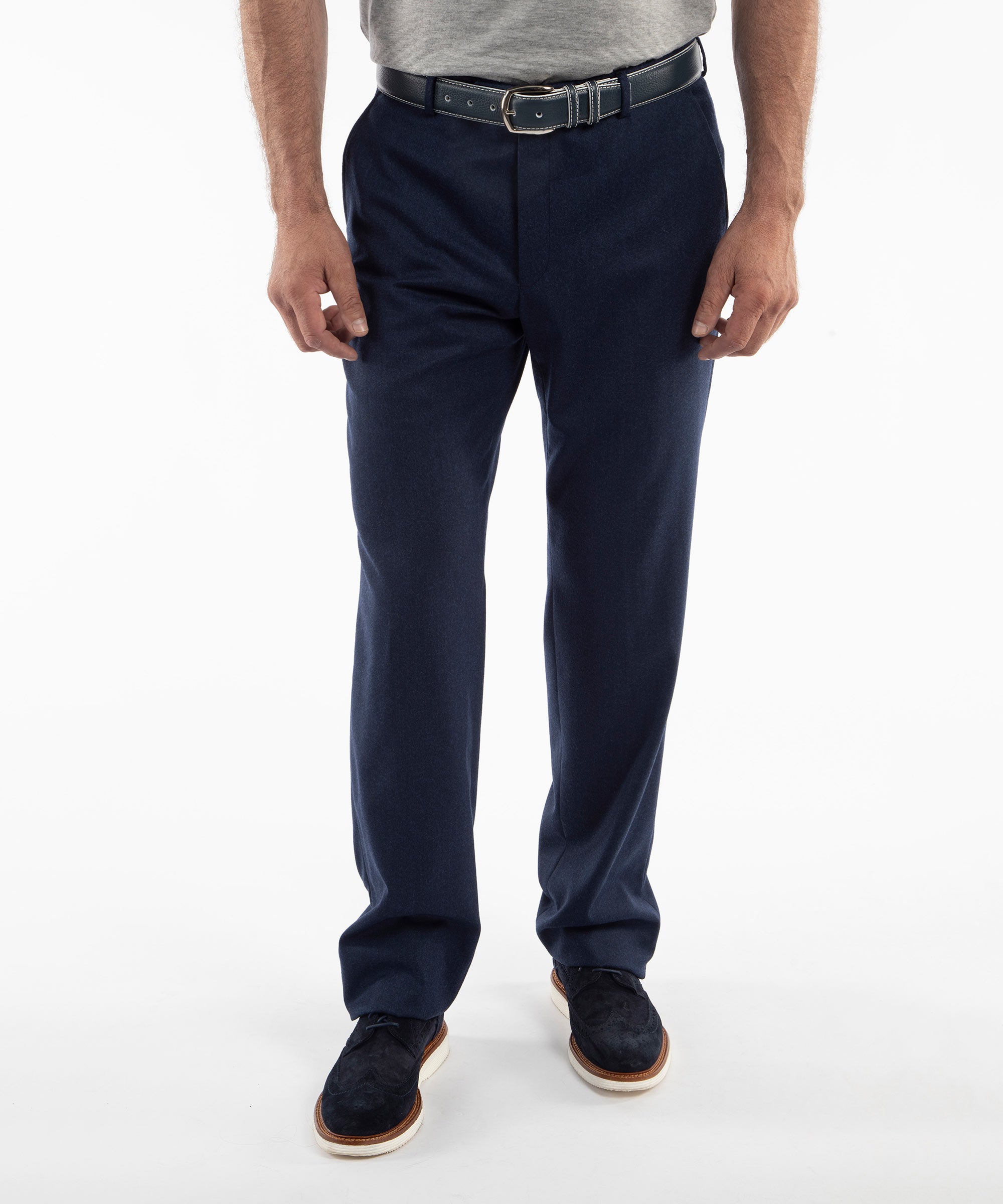 Heritage Italian Solid Wool/Cashmere Dress Pant Navy Heather / 44 Heritage Italian Solid Wool/Cashmere Dress Pant Navy Heather / 44