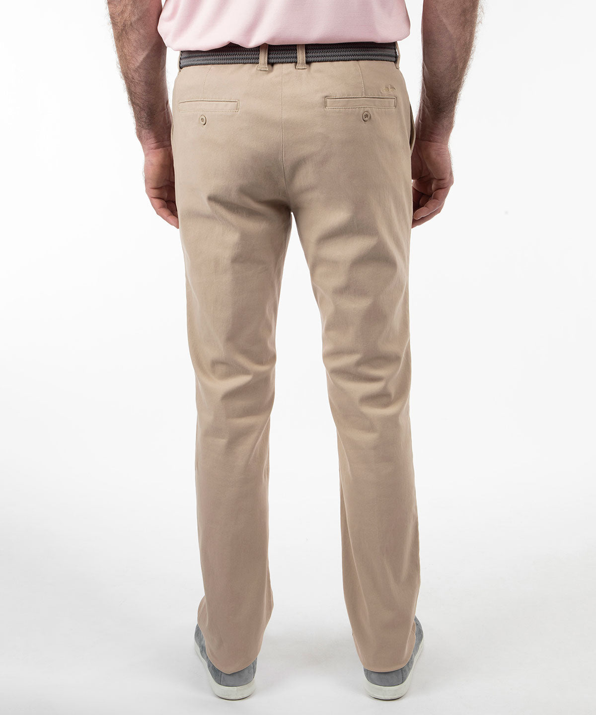 Men's Brushed Cotton Twill Flat Front Trousers In Stone – Purdey