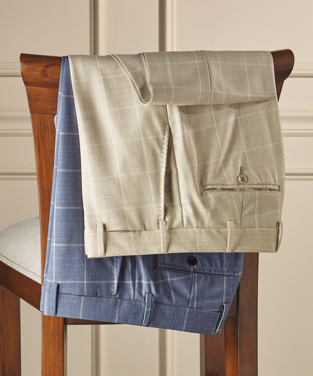 Heritage Bi-Stretch Wool Windowpane Trouser