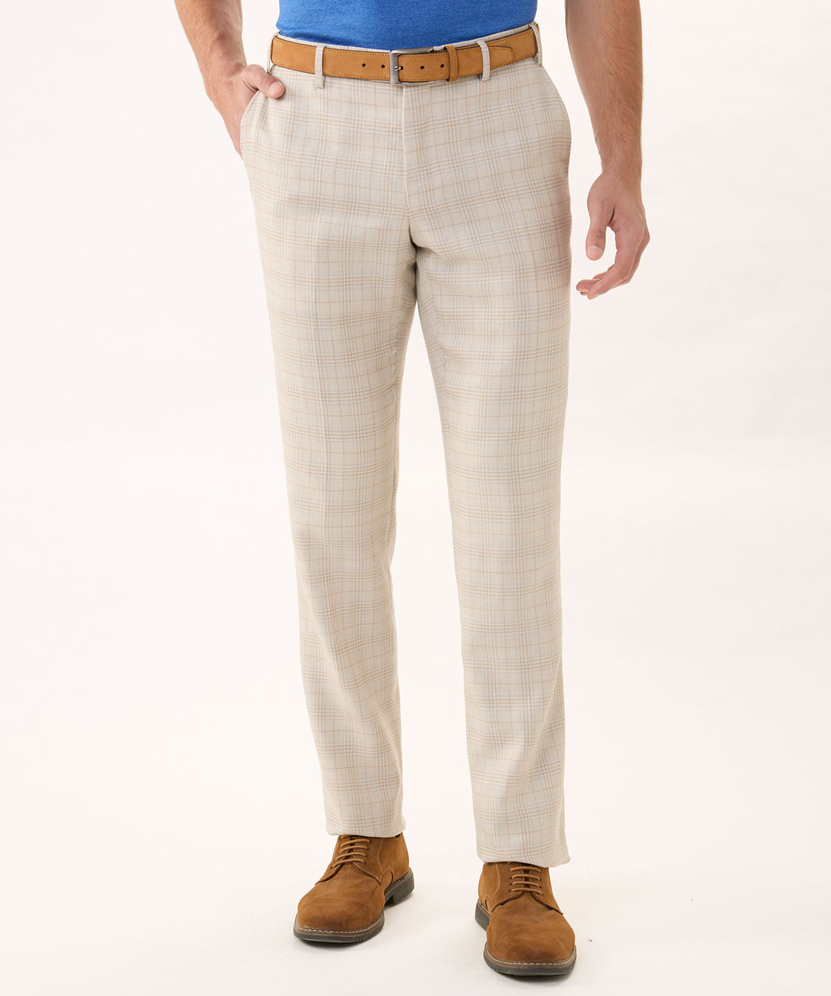 BOSS - Cropped regular-fit trousers in Italian stretch virgin wool