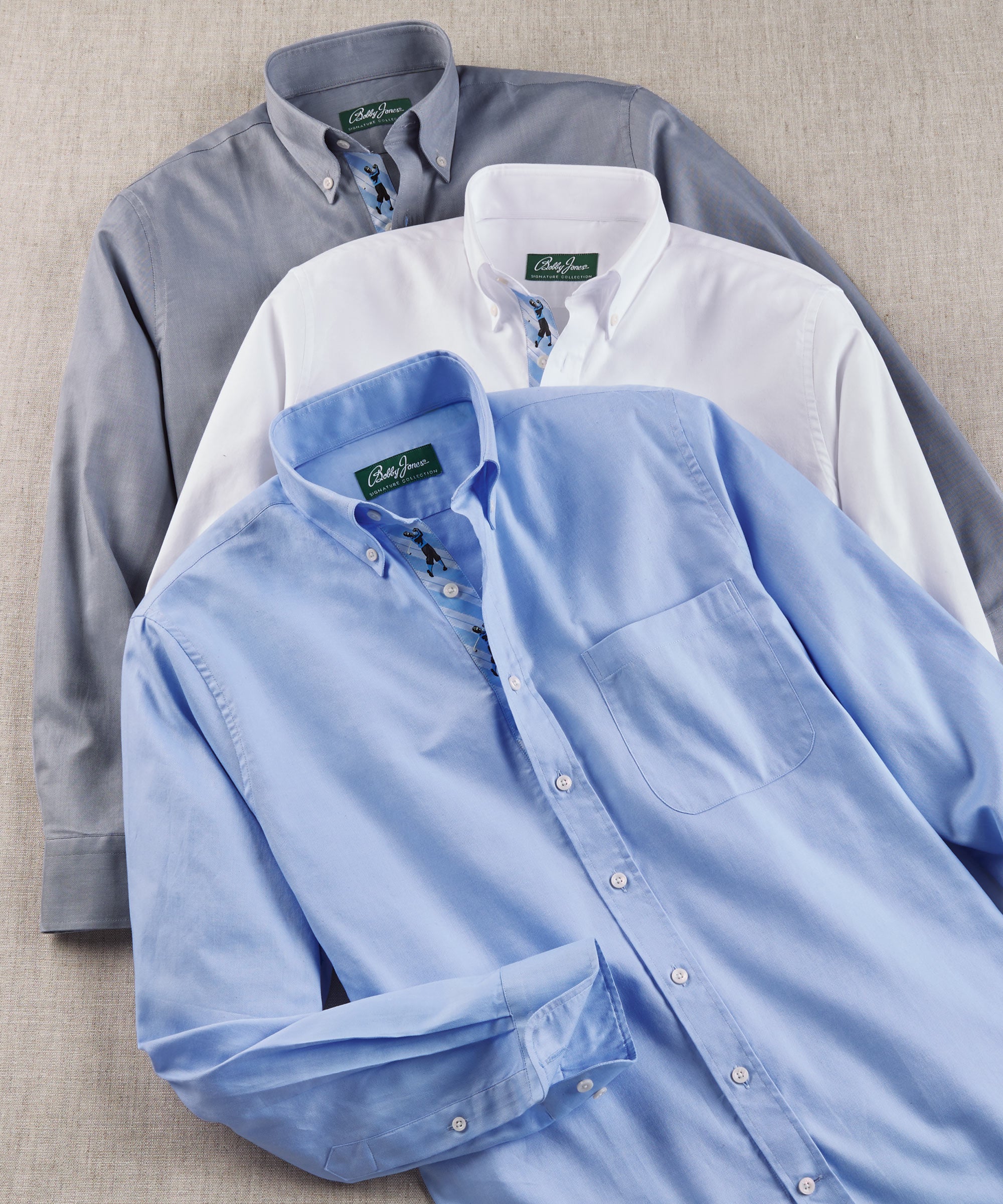 Signature 100% Cotton Oxford Solid Button-Down Shirt Light Grey / XXL Signature 100% Cotton Oxford Solid Button-Down Shirt Light Grey / XXL