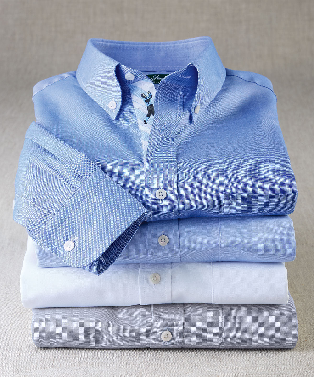 Signature 100% Cotton Oxford Solid Button-Down Shirt Light Grey / XXL Signature 100% Cotton Oxford Solid Button-Down Shirt Light Grey / XXL
