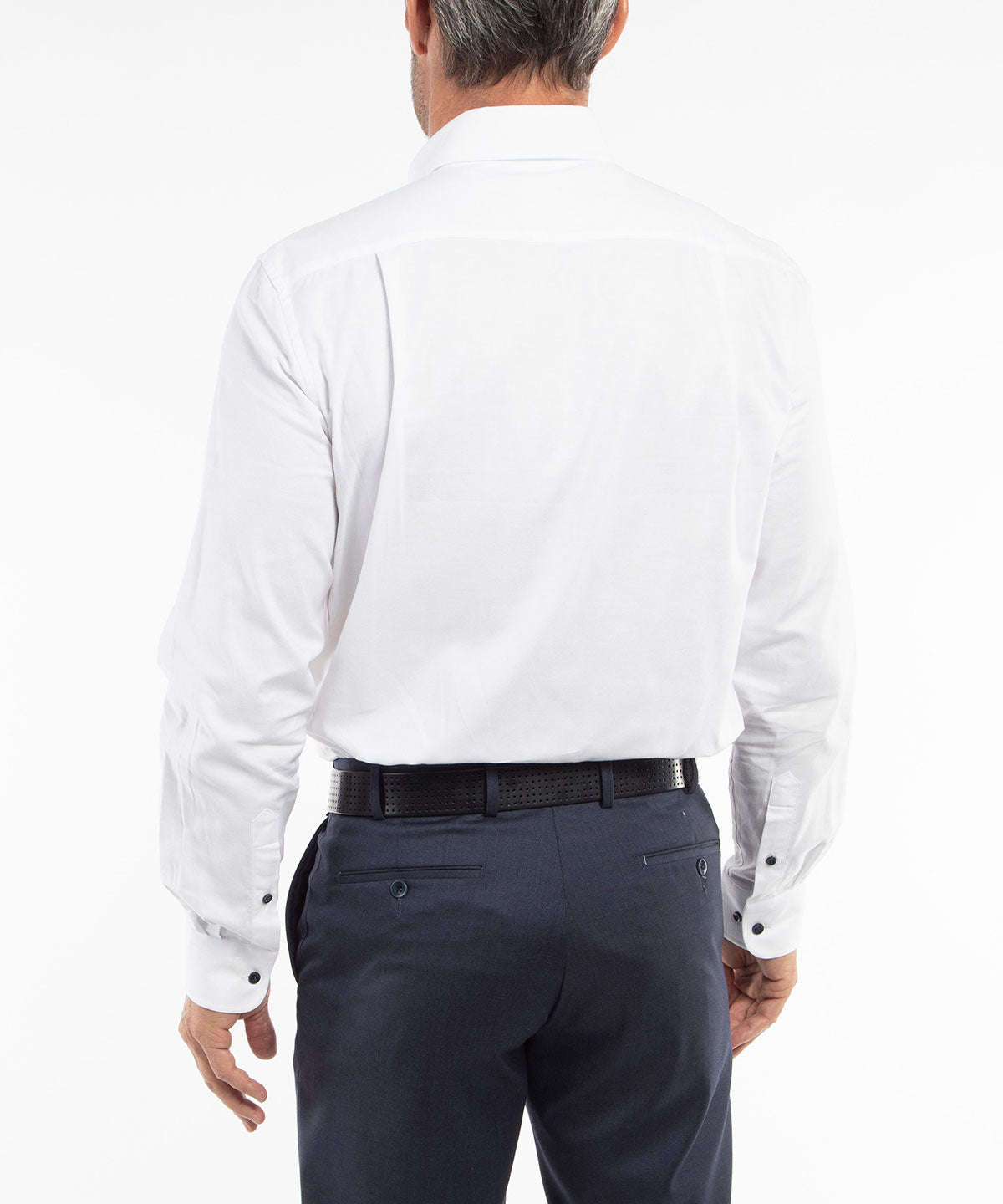 Signature Oxford Long Sleeve Sport Shirt with Contrast Buttons