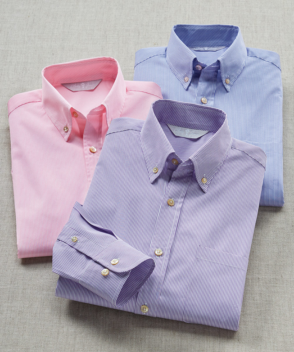 Heritage Italian-Made 100% Royal Oxford Cotton Solid Sport Shirt - Bobby  Jones