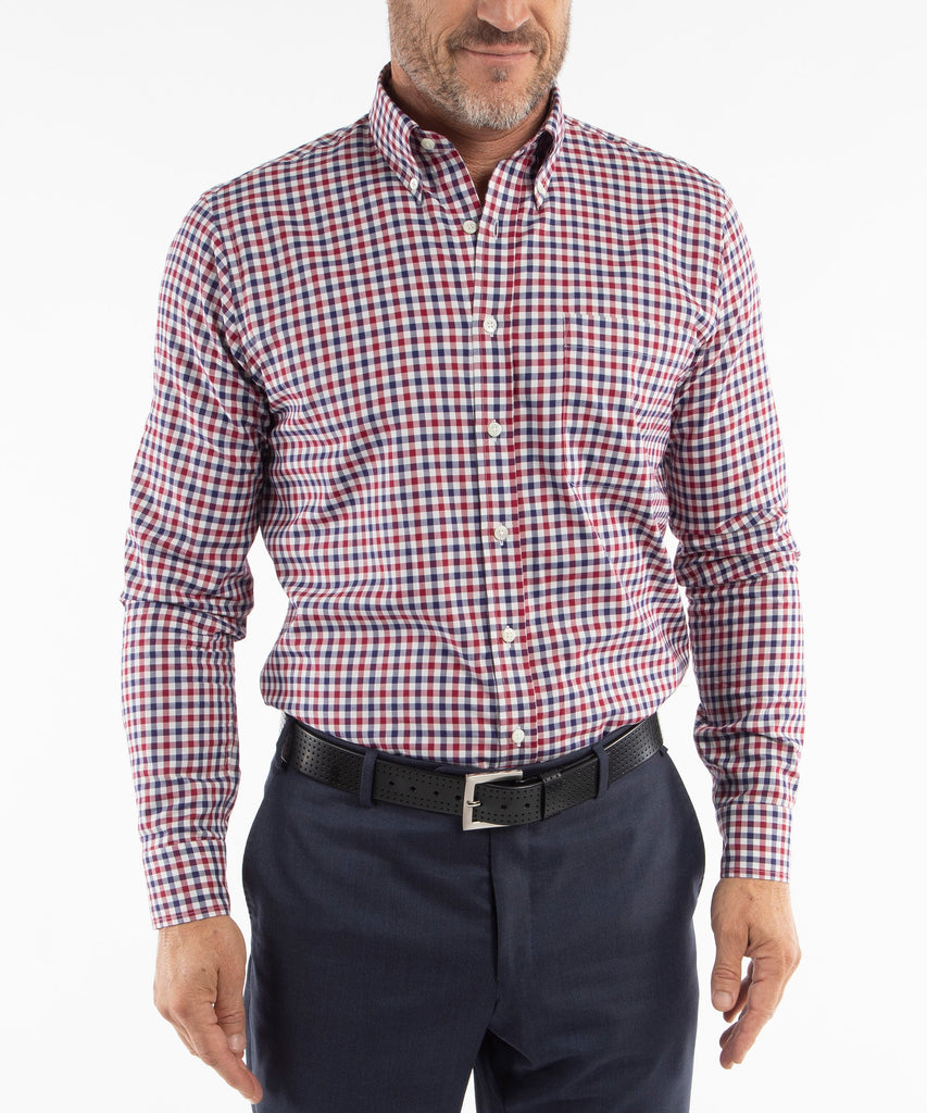 Heritage Twill Gingham Long Sleeve Sport Shirt - Bobby Jones