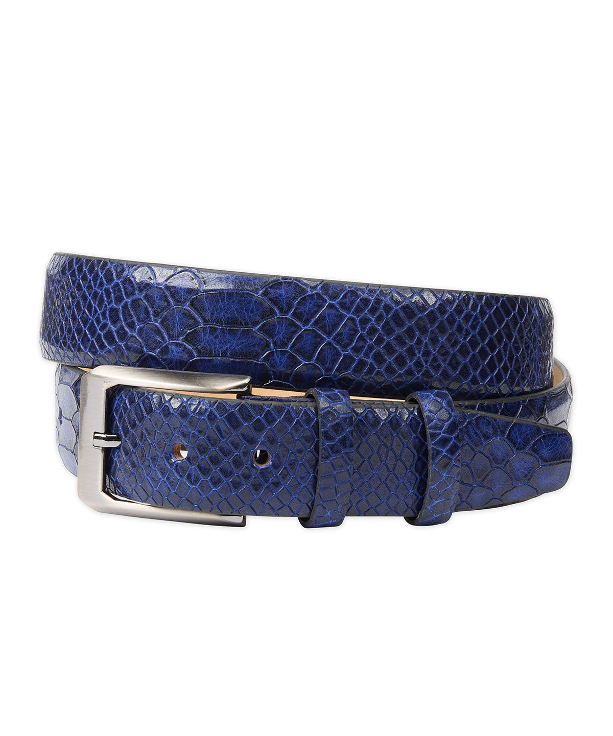Mock Python Calf Skin Belt - Bobby Jones