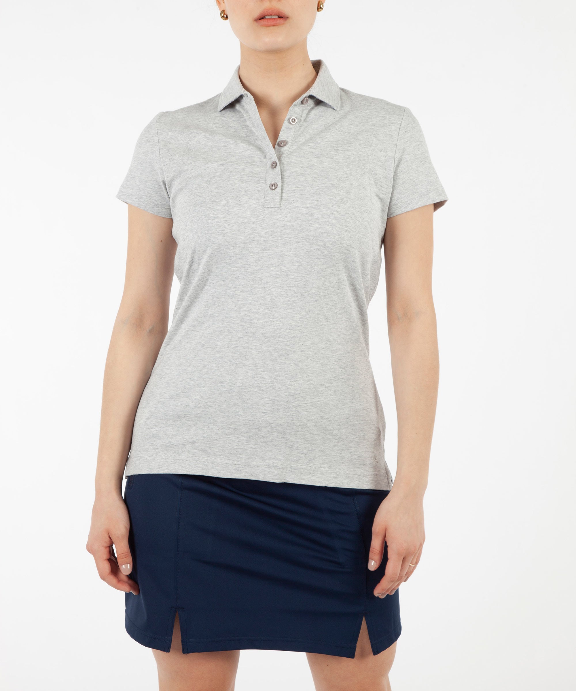 bobby jones Women's Solid Supreme Cotton Short Sleeve Polo Shirt