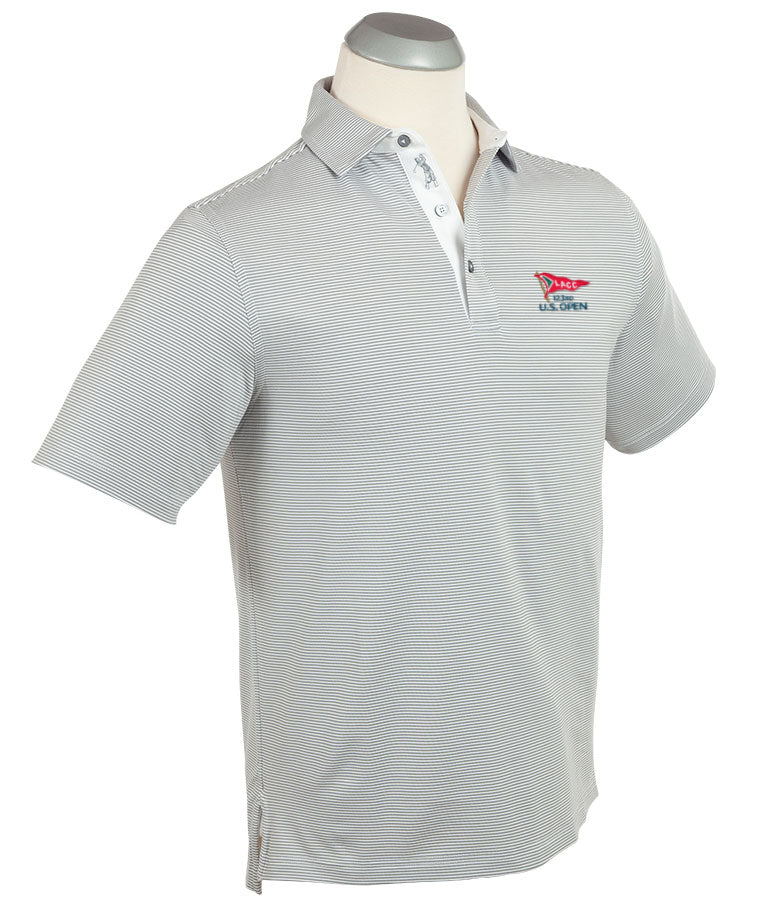 123rd U.S. Open Men's Bobby Jones Mini Feed Stripe Short Sleeve Polo Shirt