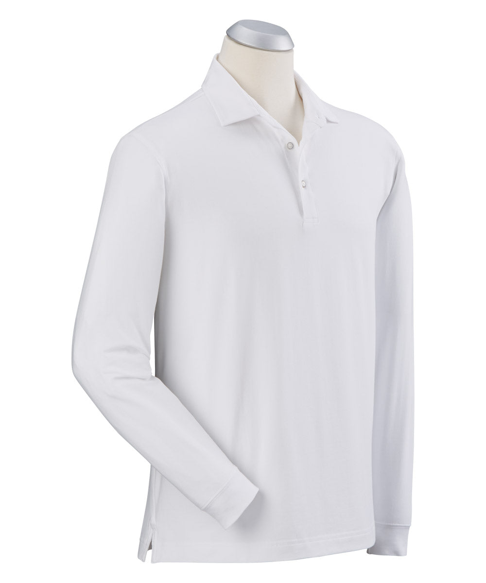 Bobby Jones Signature Liquid Cotton Button-Down Collar Long-Sleeve Polo Wisteria / XL