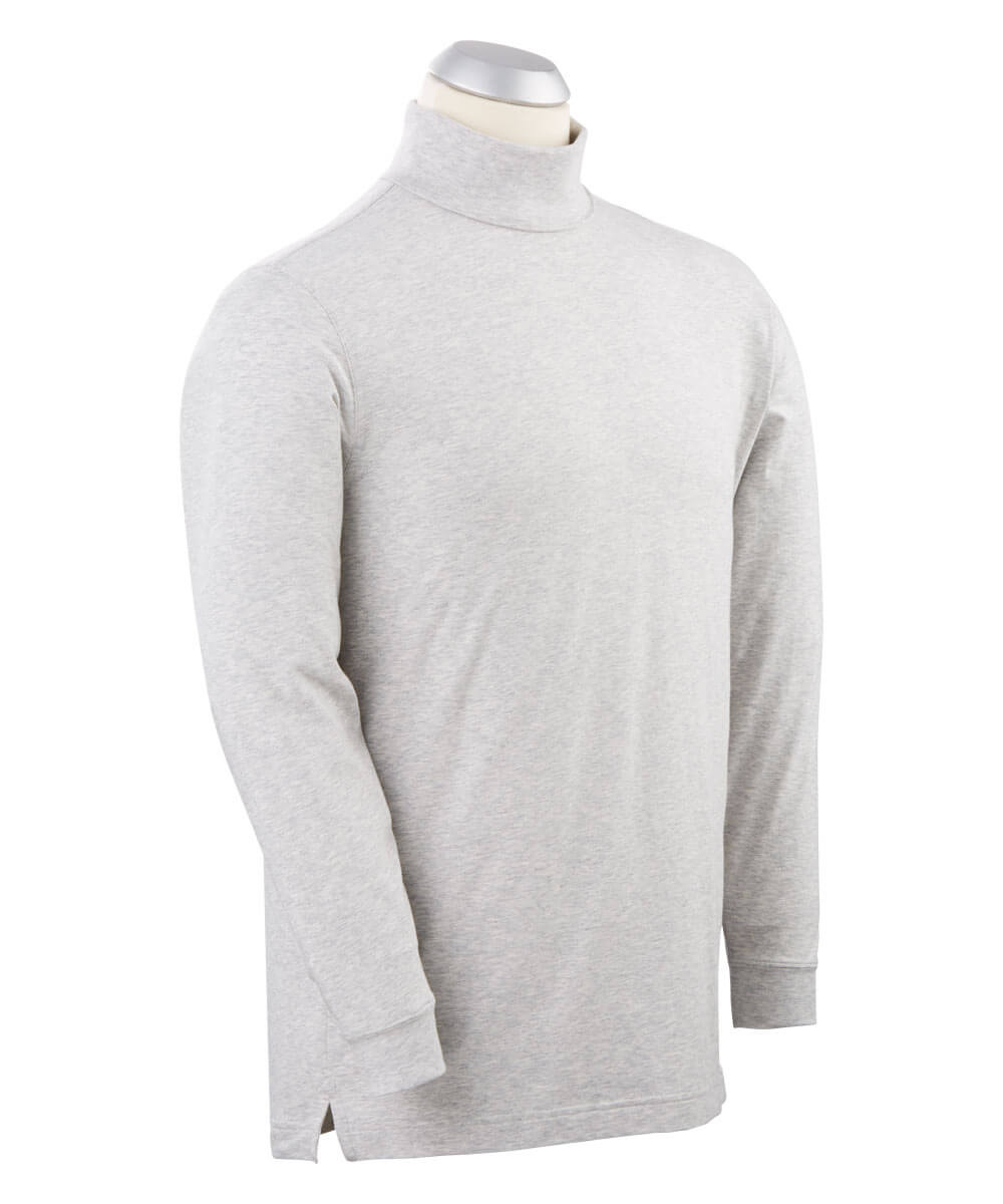 Liquid Stretch Cotton Long Sleeve Turtleneck Shirt