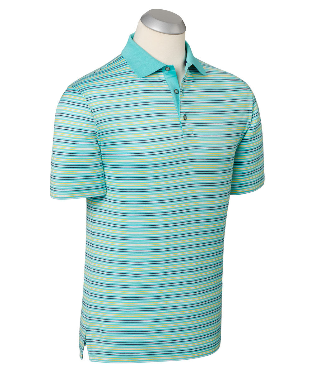 Bliss Luxe 100% Mercerized Cotton Stripe Polo Shirt