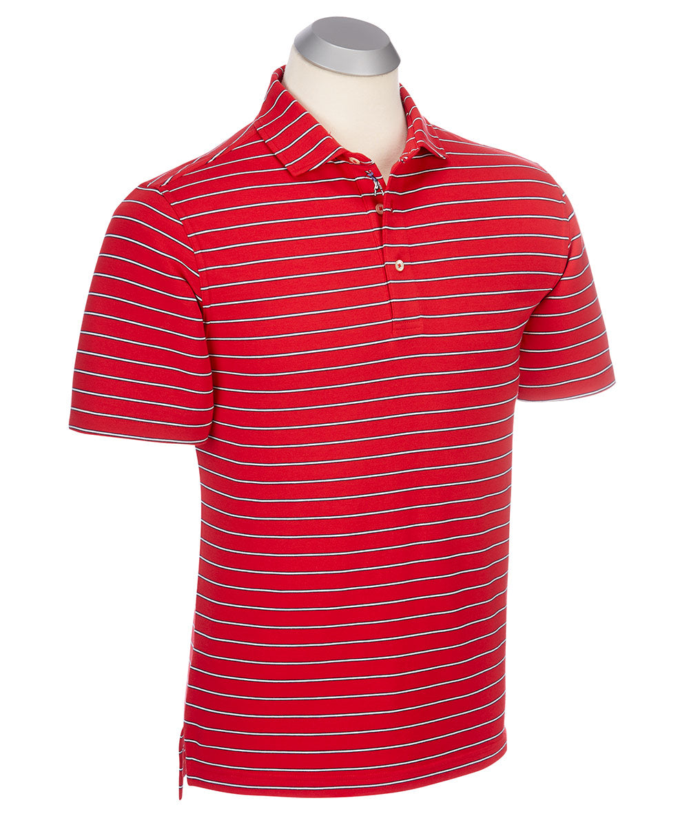 eFX Performance Cotton Frame Stripe Short Sleeve Polo Shirt