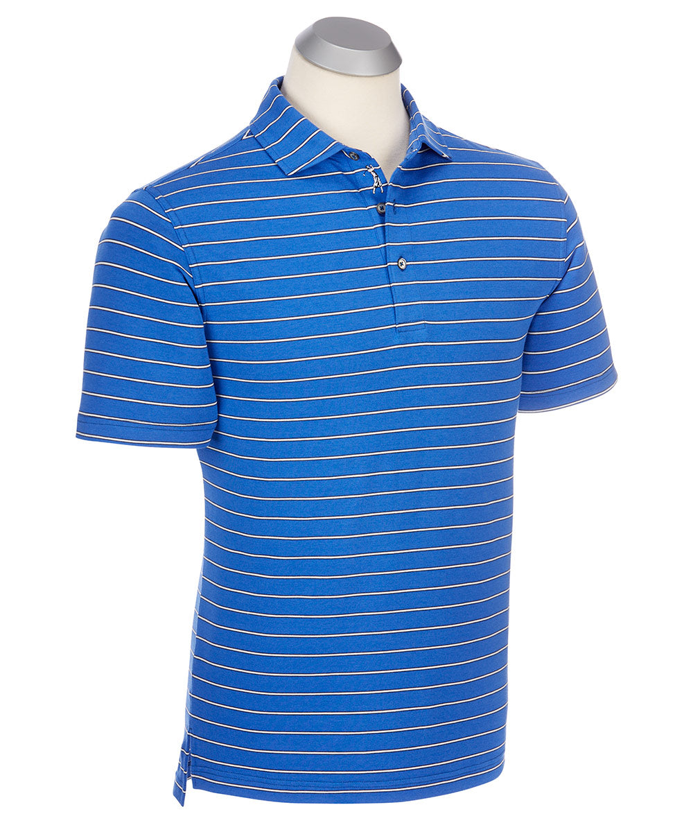 eFX Performance Cotton Frame Stripe Short Sleeve Polo Shirt