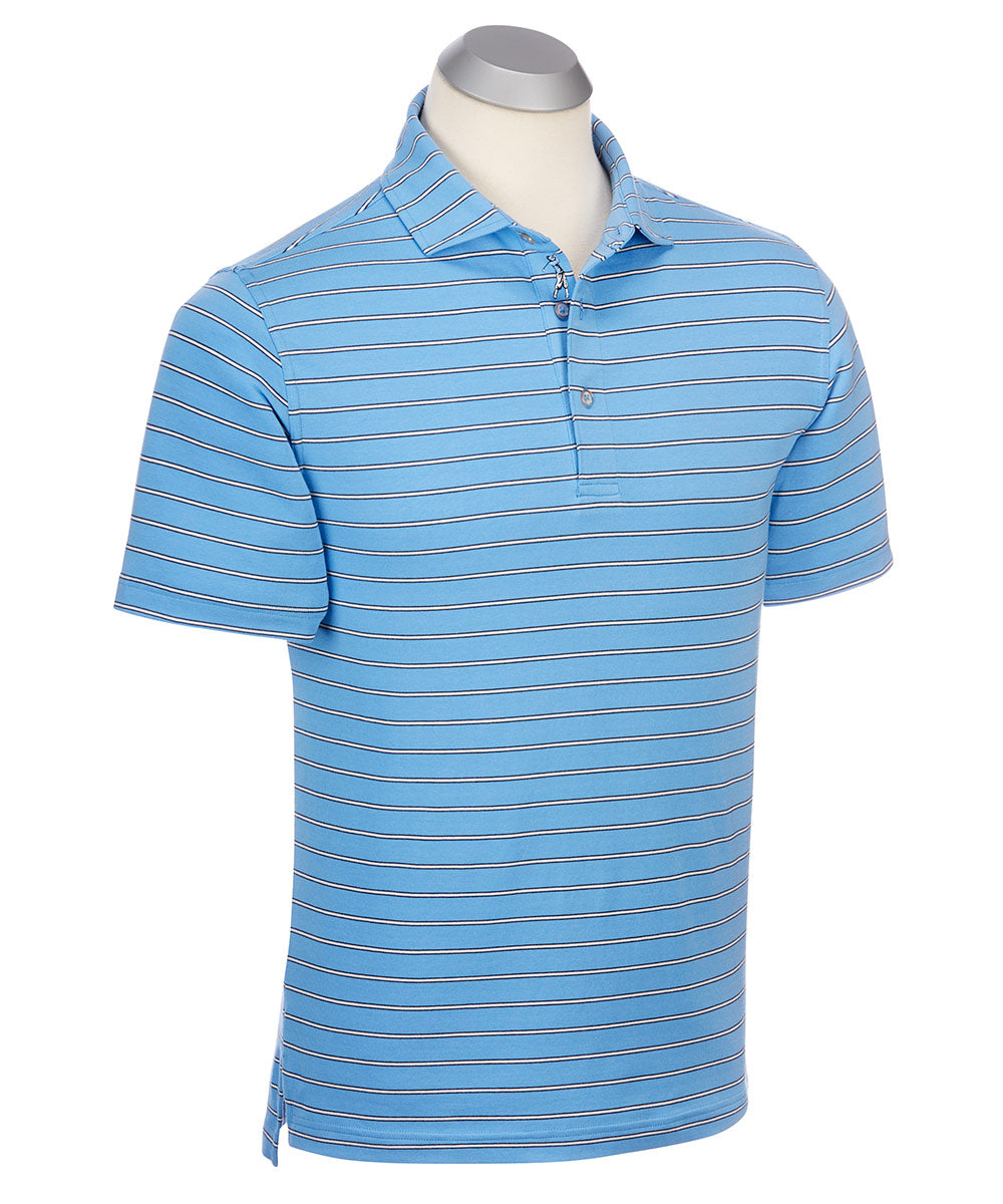 eFX Performance Cotton Frame Stripe Short Sleeve Polo Shirt