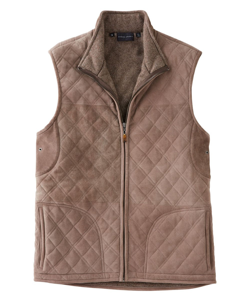 Quilted Lamb Suede Vest