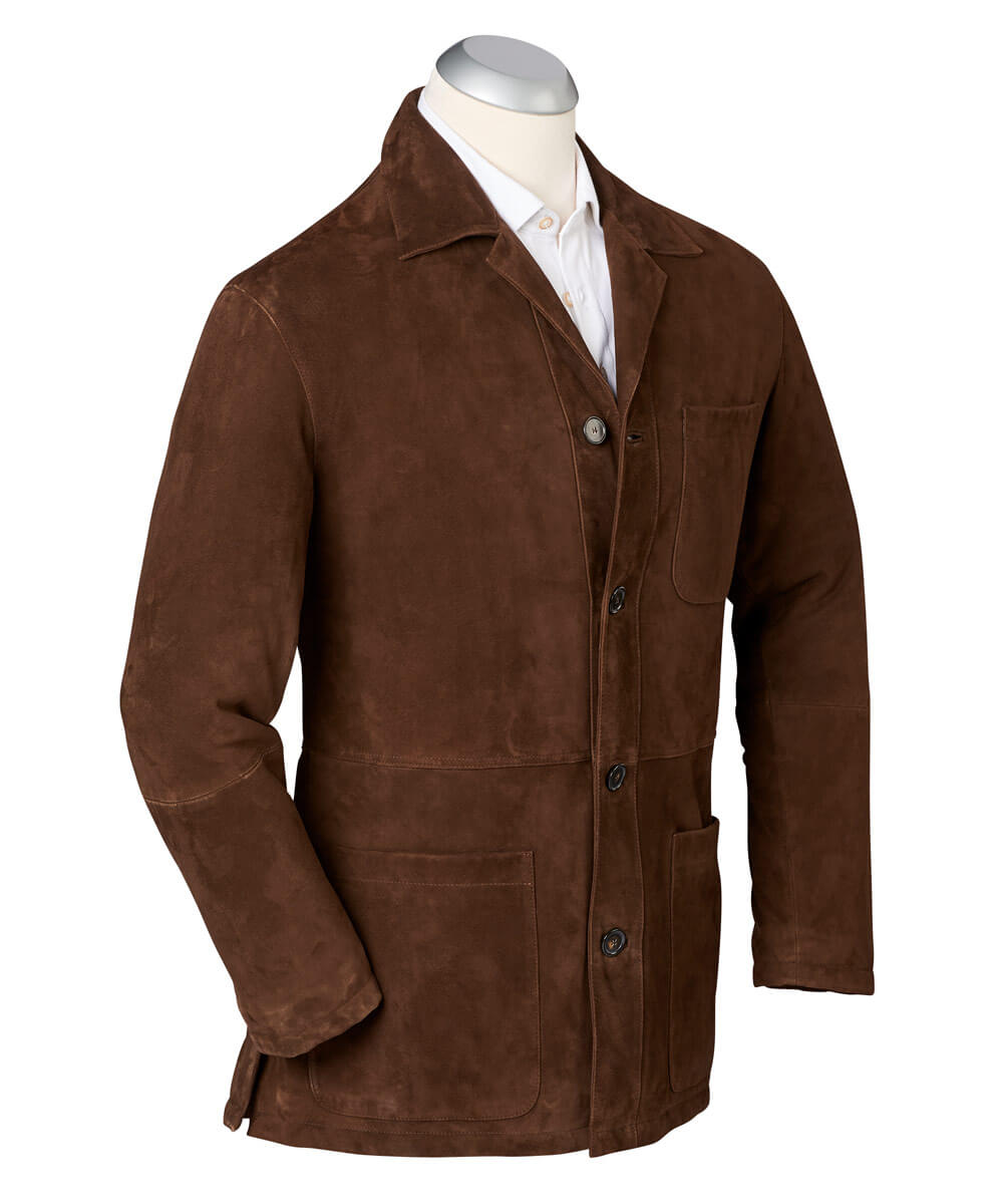 Thomas Solid Suede Car Coat