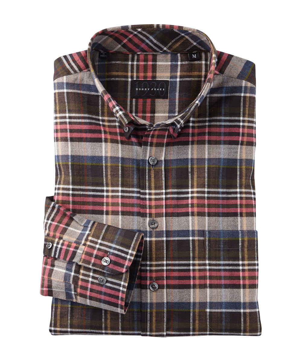 Guyer Luxe Cotton Large Plaid Shirt