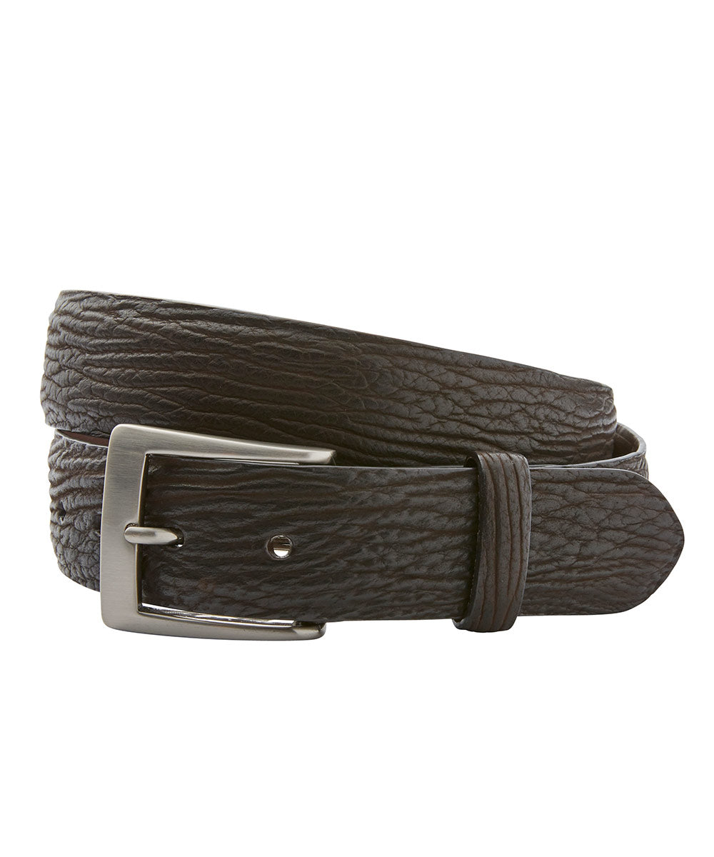 Brown Braided Belt in Calf Suede