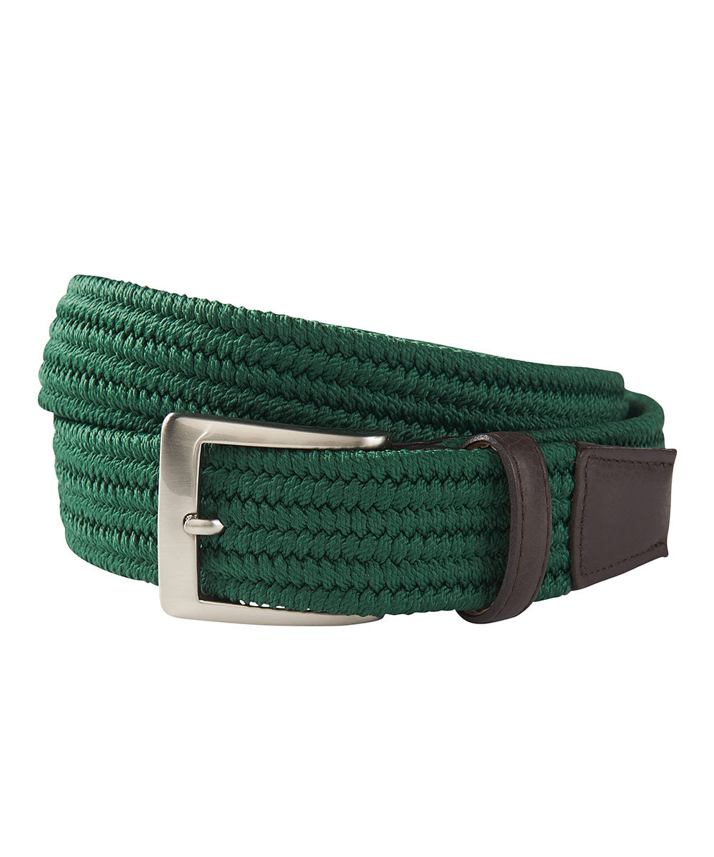 Accessories - Golf Braided Stretch Belt - Green