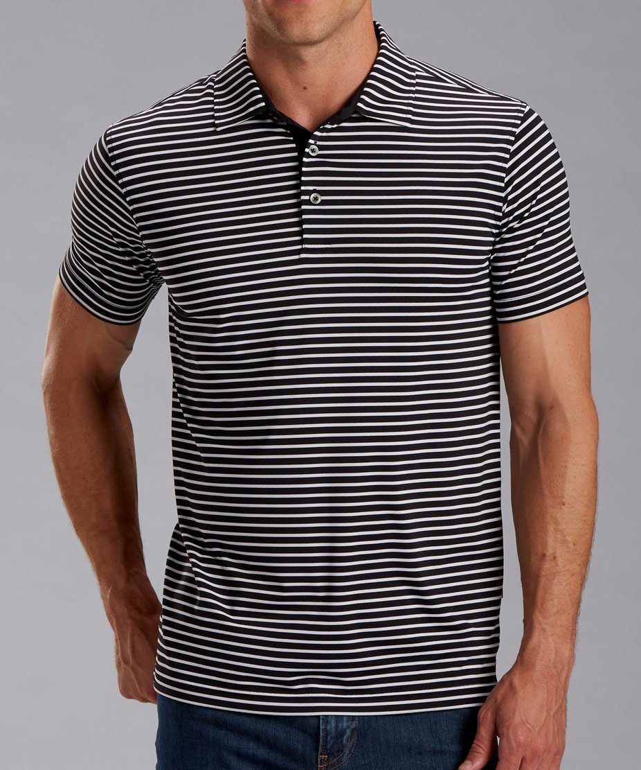 Rule 18 Tech Control Stripe Short Sleeve Polo