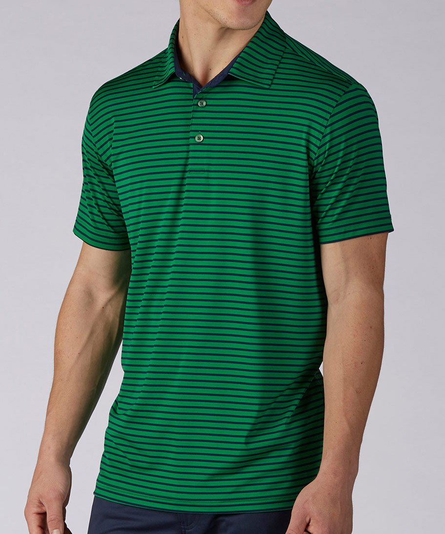 Rule 18 Tech Control Stripe Short Sleeve Polo