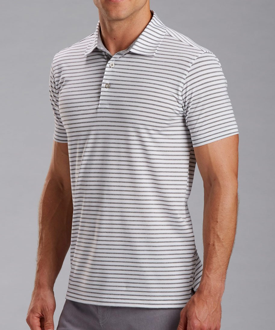 Rule 18 Tech Control Stripe Short Sleeve Polo