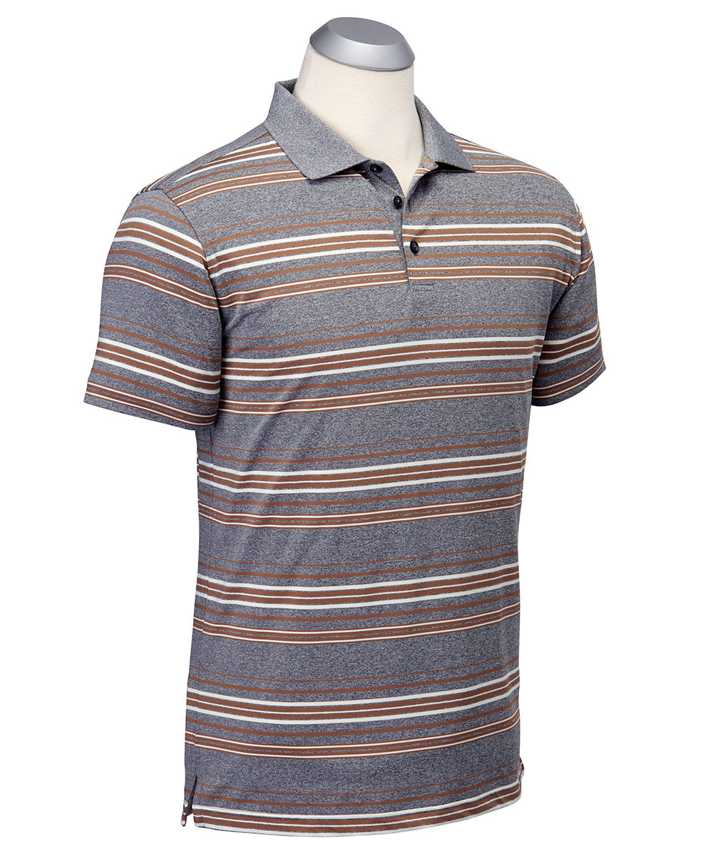 Rule 18 Tech Boone Stripe Short Sleeve Polo Shirt