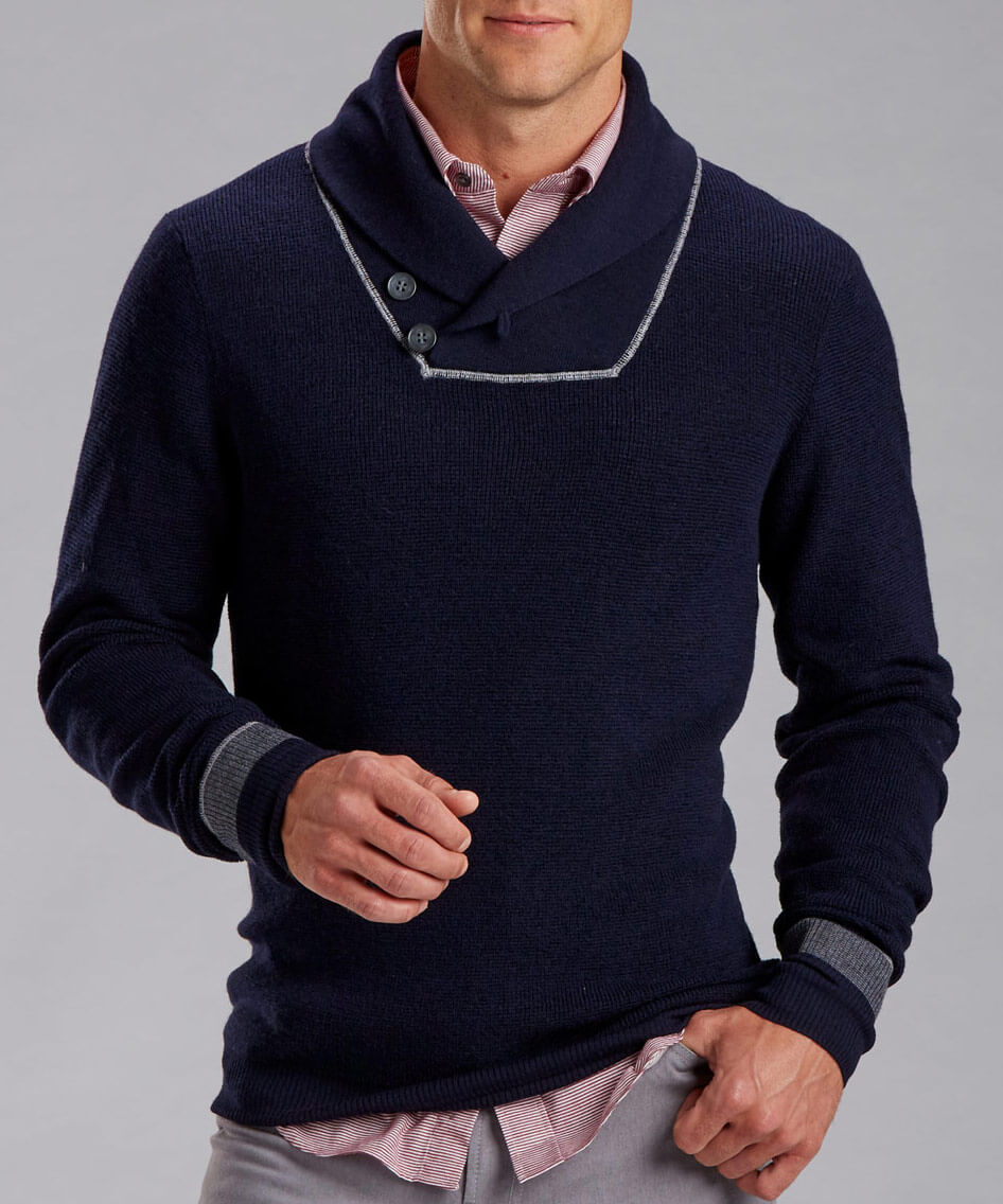 Rule 18 Shawl Collar Pullover Sweater