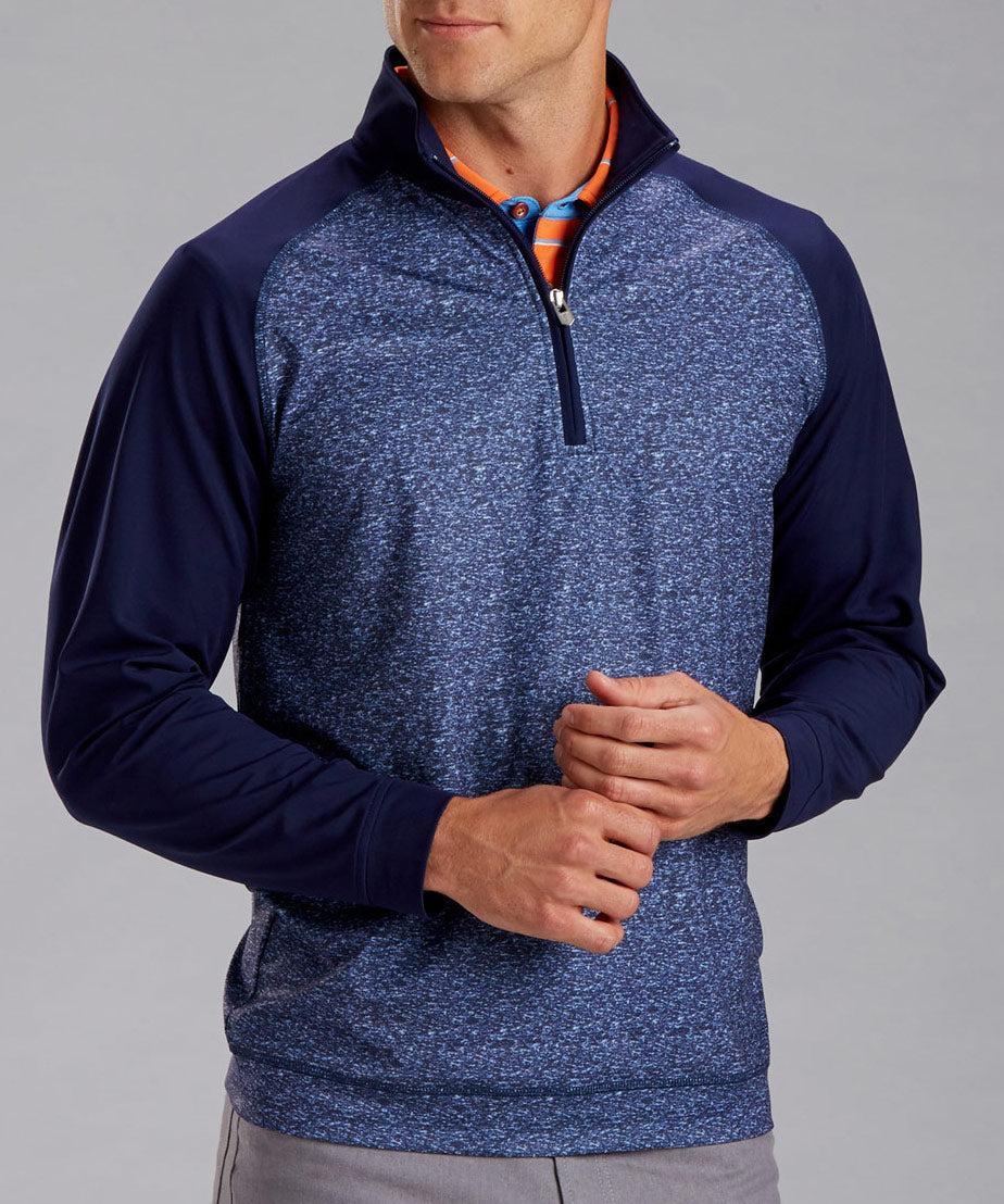 Rule 18 Tech Raglan Heather Quarter-Zip Pullover