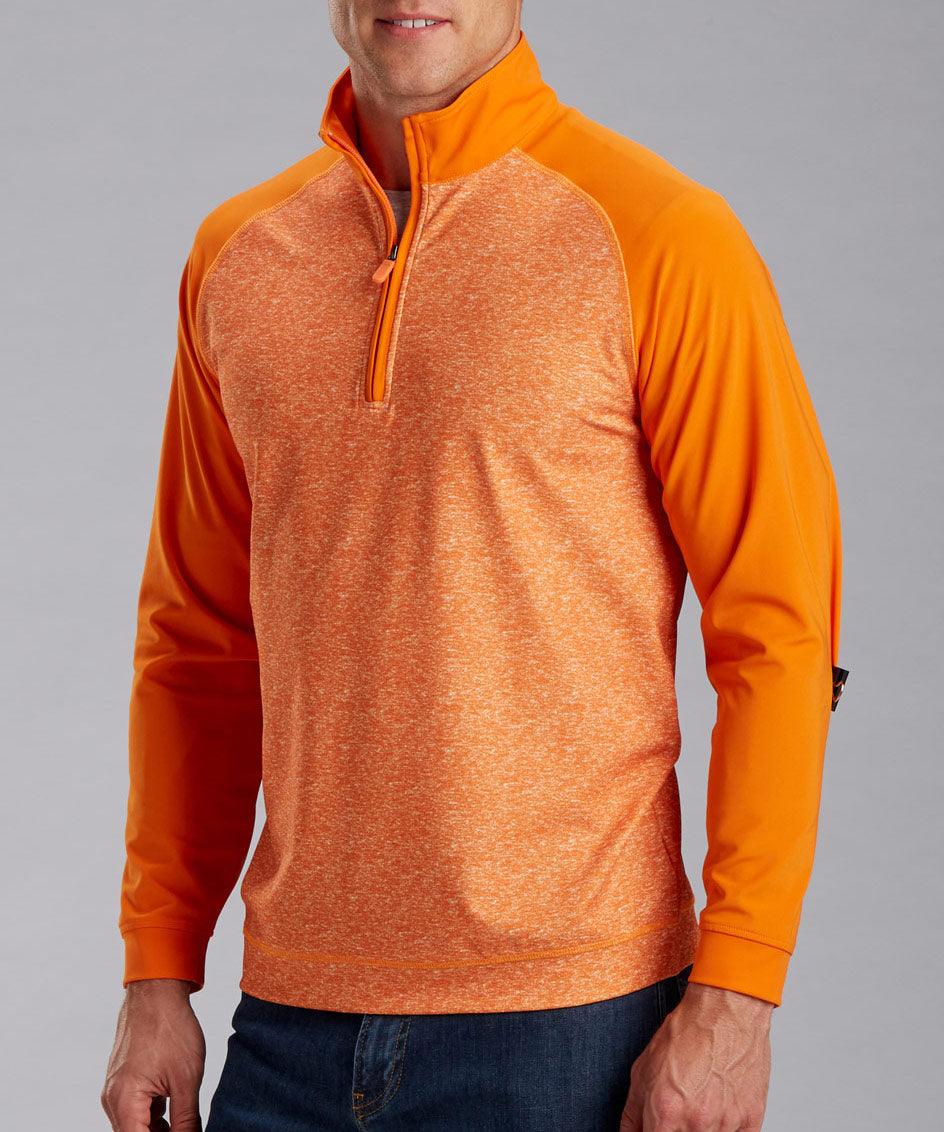 Rule 18 Tech Raglan Heather Quarter-Zip Pullover